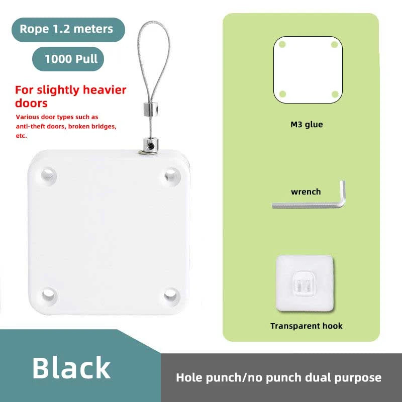 Automatic Sensor Door Closer Punch-Free Adjustable Surface Door Stopper Automatically Close Door Bracket Closer Home Improvement