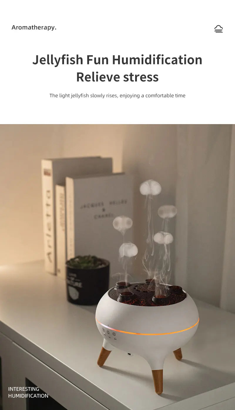 Jellyfish Aroma Humidifier Aromatherapy Diffuser 250ml Ultrasonic Essential Oil Diffuser Remote Control Mist Humidifier for Home