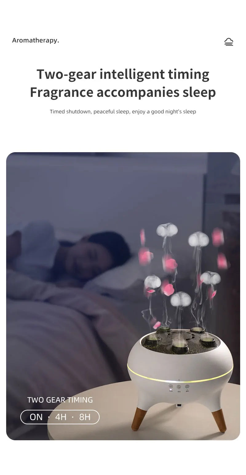 Jellyfish Aroma Humidifier Aromatherapy Diffuser 250ml Ultrasonic Essential Oil Diffuser Remote Control Mist Humidifier for Home