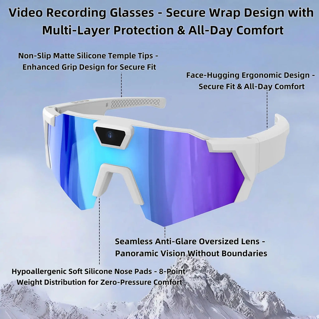 2026 AI Intelligent Glasses For Outdoor Cycling Windproof And Eye Protection Skiing Glasses High-definition Camera Photography