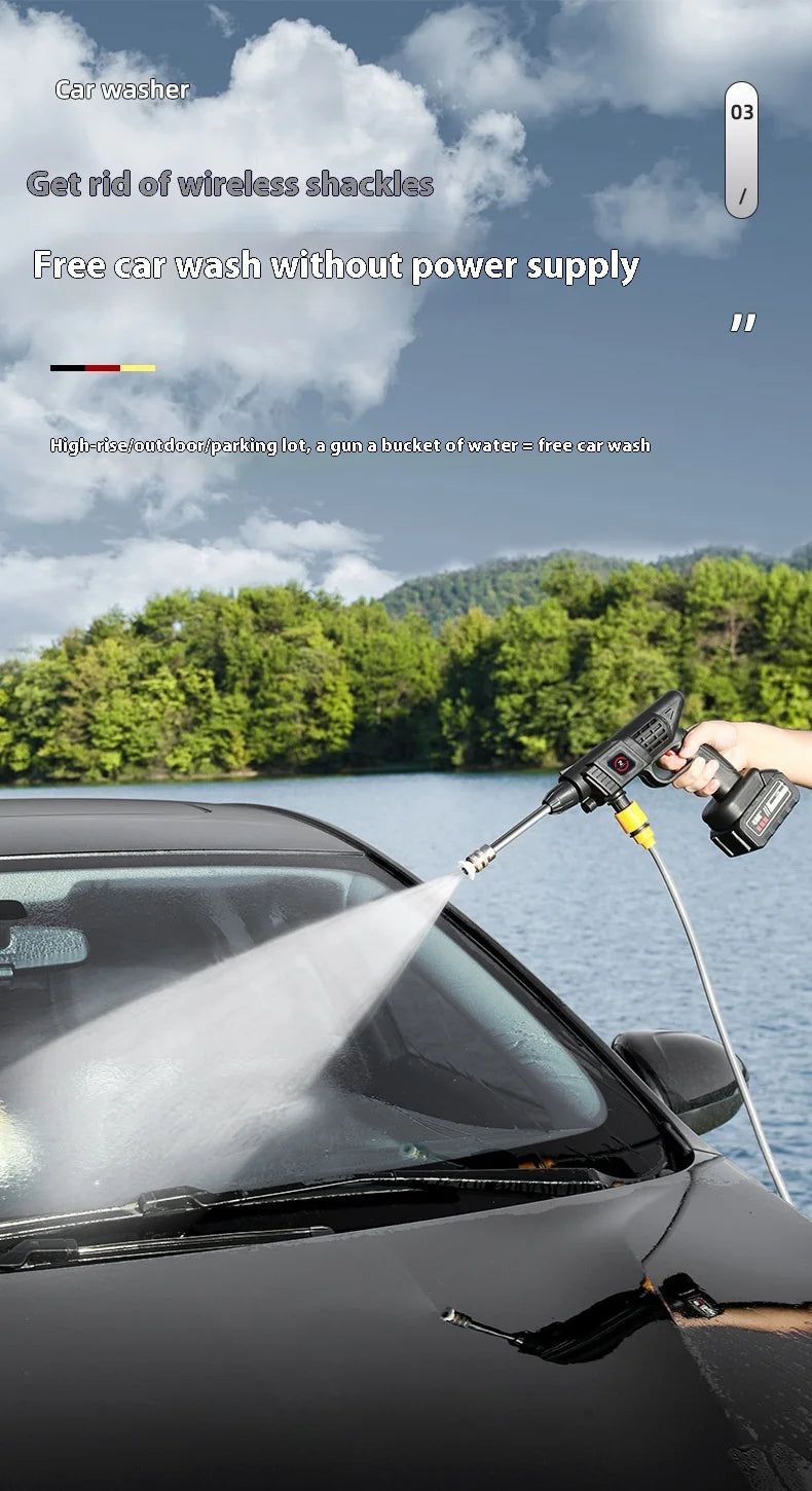 21v Cordless High Pressure Car Washer Spray Water Gun 30000mah Battery Foam Generator Car Washing Machine For Home ﻿